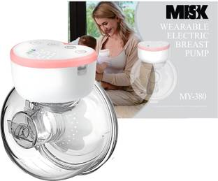 MISK Breast Pump 1200 mAH,350 MmHg, 4 Modes & 12 Levels, 210 ML Milk cup, BPA Free  - Electric