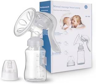 BABYMOON Breast Pump Silicone Hand Breast Pump Breastfeeding Food Grade BPA Portable Milk Collector Milk Storage Bottle  - Manual
