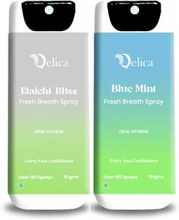 Qelica Green Instant Mouth Freshener Kissing Mouth Spray for Couples, Long-Lasting 150+ Spray