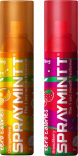 Spraymintt 1 Second Instant Mouth Freshener Combo - Orangewave + Breezberry Spray