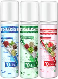 Qelica Ayurvedic Mouth Spray Breath Freshener for Men and Women Spray
