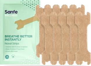 Sanfe Nasal Strips |Breathe Better Instantly No side effects, 8 hr relief | 10 Patches Strip