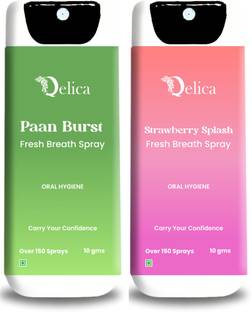 Qelica Green Instant Mouth Freshener Kissing Mouth Spray for Couples, Long-Lasting 150+ Spray