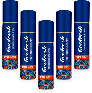 Geofresh Mouth Freshener Spray Mint (Pack of 5) Spray