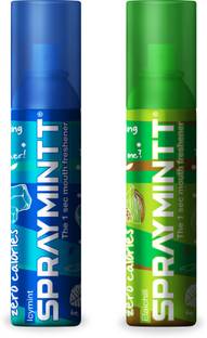 Spraymintt 1 second Instant Mouth Freshener - Elaichill + Icymint Combo| Spray