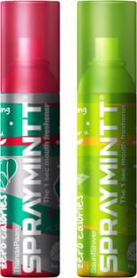 Spraymintt 1 second Instant Mouth Freshener - Saunfshiver + Thandapaan Combo| Spray