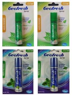 Geofresh Mouth Freshener Spray Combo Men & Women Mint & Pan Flavor (15g Each) Spray
