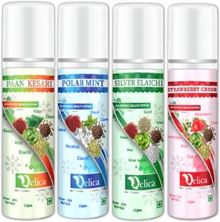 Qelica Ayurvedic Mouth Spray Breath Freshener Spray for Men and Women Spray