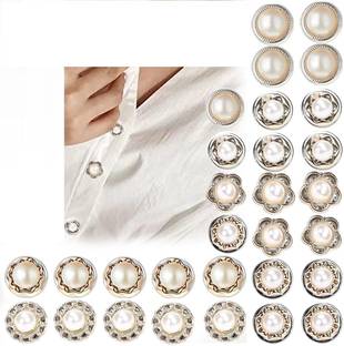 PRETOX New 30pcs Pearl Buttons Brooch Buttons Cover Up Brooch Pins Mini Safety Shirt Brooch