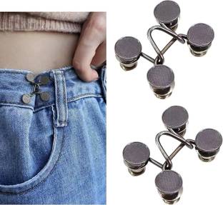 Dhyankeshwer Jeans Button Pins Waist Tightener 2pcs Brooch