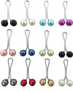 Shihen Muslim Hijab Scarf Pin Brooch Straight Head Pin for Women Girls Pack of 12 Brooch