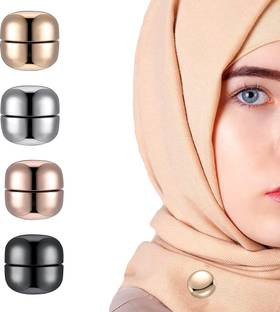 HASTHIP 8 Pack Hijab Pins for Women Girls Multi-Use Magnetic Button Clips Brooch
