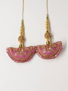 Ethnic at ease Handmade Fabric latkan for Blouse and lehenga Brooch