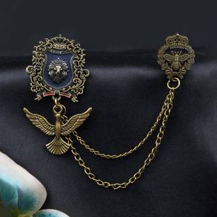 Kavove Azure Pride Eagle Crest Brooch