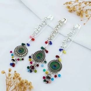 Gajanand Enterprise Fancy Oxidised Sari Pins/Safety pin For Women Brooch