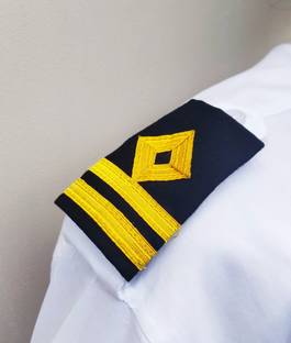 Jahaazi Second Officer professional Epaulettes for Merchant Navy Officers Brooch