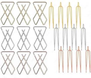 melody creations 9 X shape pins in 3 colours 12 large size Total 21 item Brooch
