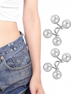 LIJIE Adjustable Waist Buckle for Pants, Instant Jeans Button Pins Pack Of 2 Brooch
