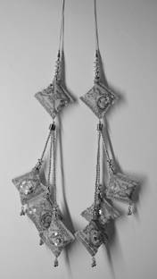 Ethnic at ease Handmade Velvet Hanging Tassel latkan for heavy long lehenga Brooch