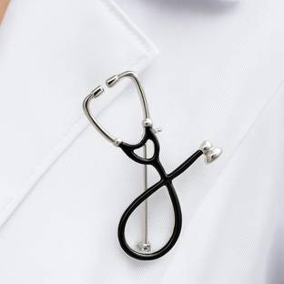 THANU'S CRAFT Elegant Black Stethoscope Brooch Brooch