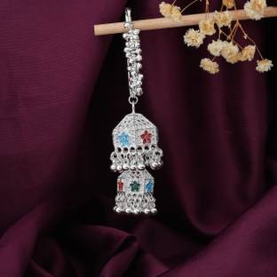 JAITU JEWELS Gleaming Grace Silver Saree Pins For Womens Wear Brooch