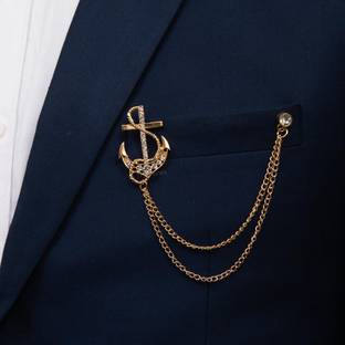 To The Nines Anchor Design with Golden Chain Brooch Brooch