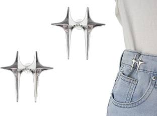 Cloudmall Waist Buckle for Loose Jeans Pants Waist Tightener Diamond Set Cross Brooch
