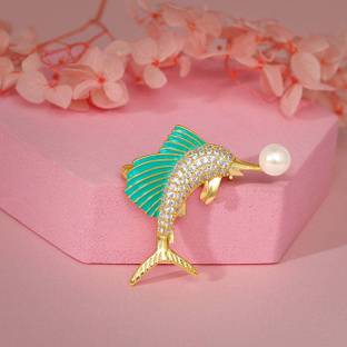 GIVA Golden Swordfish Brooch For Him Brooch