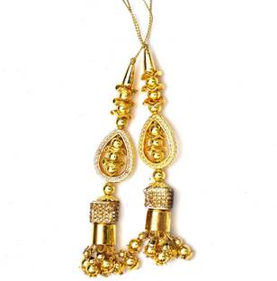 DARSHITABHAV Latkan with Gold Plating Pearl ( For Blouse) Brooch