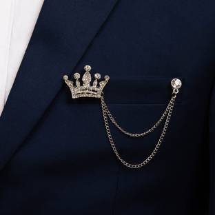 To The Nines Crown Design with Silver Chain Brooch Brooch