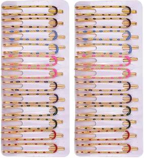 RENU CREATION DESIGNER Saree Hijab Pallu Dupatta Chunari Patli Pins Strong Hold Pin SET OF 6 Brooch