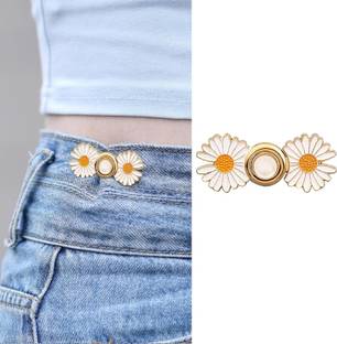 MGNLR Instant Jeans Button Pins Waist Tightener Set pack of 1 Brooch