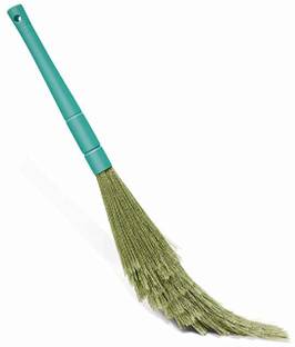 Spotzero By Milton Zero Dust Floor Broom (Aqua Green) set of(1) Fiber Wet and Dry Broom