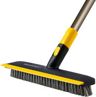 MinuteToCleanIt 2 in 1 bathroom Cleaning Brush with Wiper, Extendable Handle up to 55.9 inches Polypropylene Wet and Dry Brush