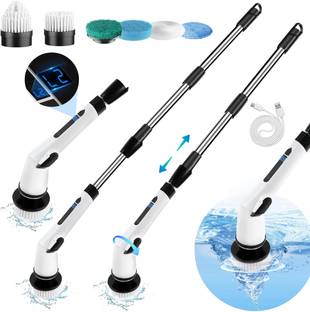 SERPLEX Cordless Scrubber 2 Speed Rechargeable Cleaning Nylon Wet and Dry Brush