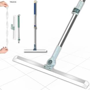 Trezox Multifunctional Magic Broom Sweeper, 180-Degree Rotatable Floor Cleaning Wiper, Plastic, Silicone Wet and Dry Broom
