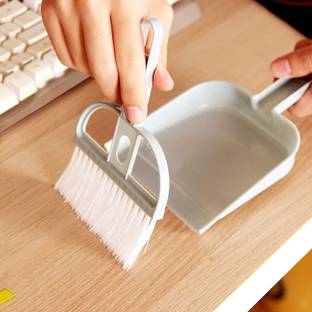 BKKTRADERS Mini Dustpan Supdi with Brush Broom Set Plastic Wet and Dry Brush