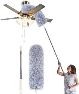 HEZKRT ® Flexible and extendable Duster for Cleaning Ceiling Roof, Blinds 100 Inches Microfibre Wet and Dry Broom