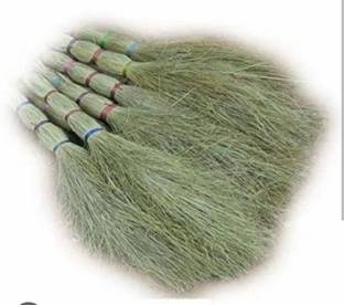 bengal hubs Natural Date Palm Leaf Khajur Leaf Dry Grass Dust Spill & Notch free Broom. Wooden Dry Broom