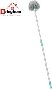 Bringhom Iron Gobhi Jala Broom Stick for Ceiling for Home Office Clean Hidden Corners (1) Plastic Dry Broom