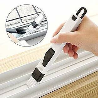 BALKRISHNA ENTERPRISE Plastic Corners & Edges Dust Cleaning Brush with Mini Dustpan for Window Frame Plastic Wet and Dry Brush