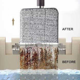 HOSTING Unique Microfiber Flat bucket Mop Microfibre Wet and Dry Broom
