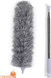 TRENDBIT Microfiber Ceiling Cleaning Brush with Steel Handle Wet and Dry Brush Microfibre Wet and Dry Brush