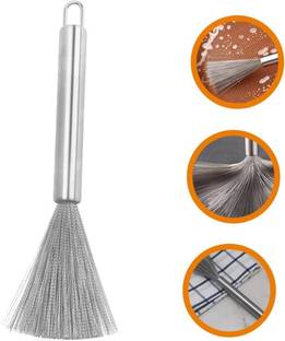 RBGIIT Multipurpose Steel Pots Pans Cleaning Brush | Non Slip Handle Cleaning Brush K1 Stainless Steel Flat Whisk
