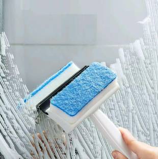 Oblivion 2-in-1 Glass Wiper & Brush – Dual-Sided Cleaner for Windows, Tiles, Mirrors Nylon, Sponge Wet and Dry Brush