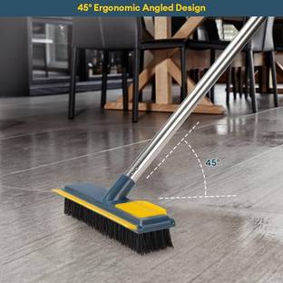 Noetic Bathrooms, Patios, Garages, Walls and Tiles brush with stiff bristle head Plastic Wet and Dry Brush