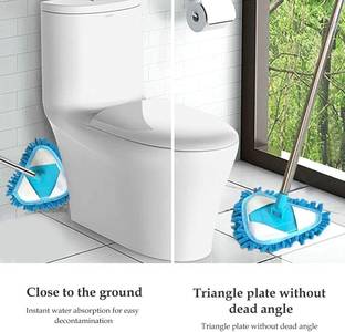 NKK TRADERS Retractable Triangle Mop Glass Wiper Window Cleaner brush