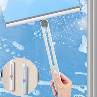 MAAUVTOR 360° Rotating & Foldable Window Glass Cleaning Wiper Squeegee for floor, Tile Silicone Wet and Dry Brush