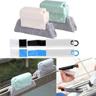 Balaji Retails Window Groove Frame Cleaning Brush Door Track Dust Cleaner Tool for All Corners Sponge Wet and Dry Brush