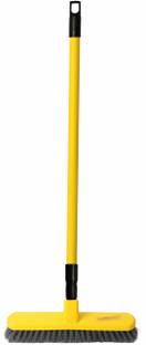 CLASSY TOUCH Tile Brush with Long Telescopic Handle for Cleaning Bathroom(23.22-38.58") Plastic Dry Brush